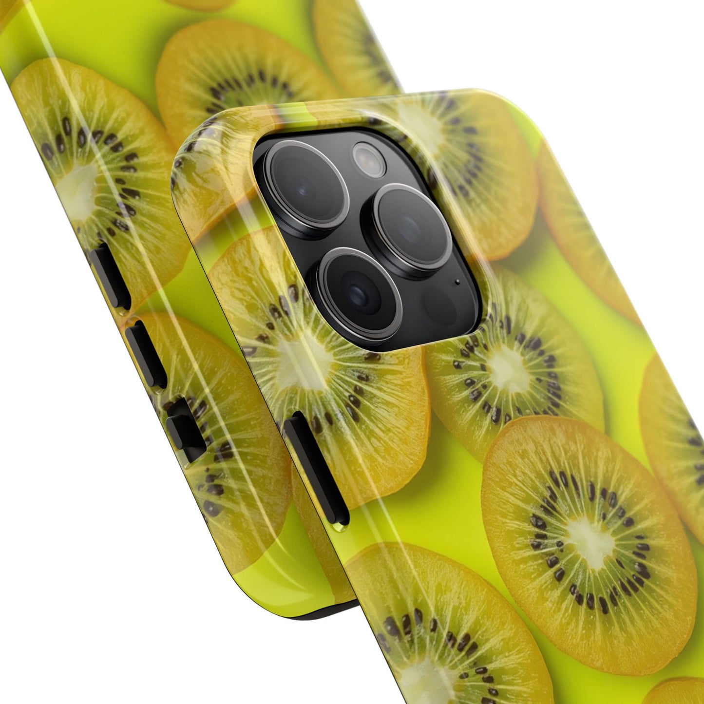 Vibrant Kiwi Tough Phone Case - Bright Yellow Design for Fruit Lovers