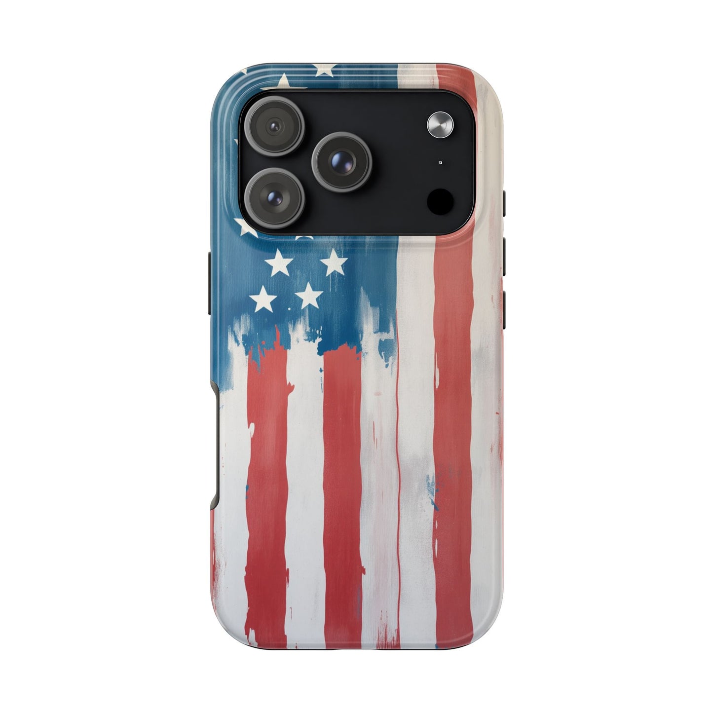Patriotic Tough Phone Cases - Abstract USA Flag Design for Durable Protection - for iPhone