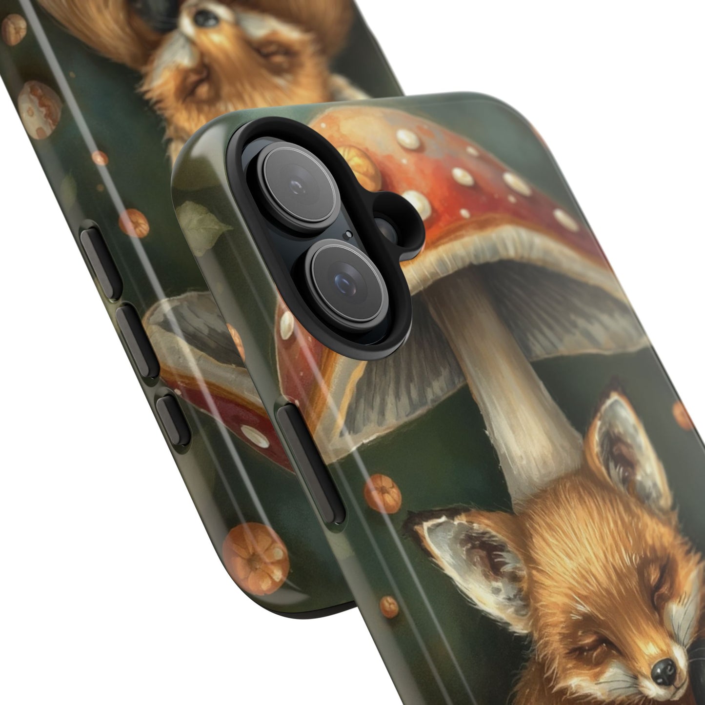 Cute Fox & Mushroom Phone Case - Tough Protective Cover