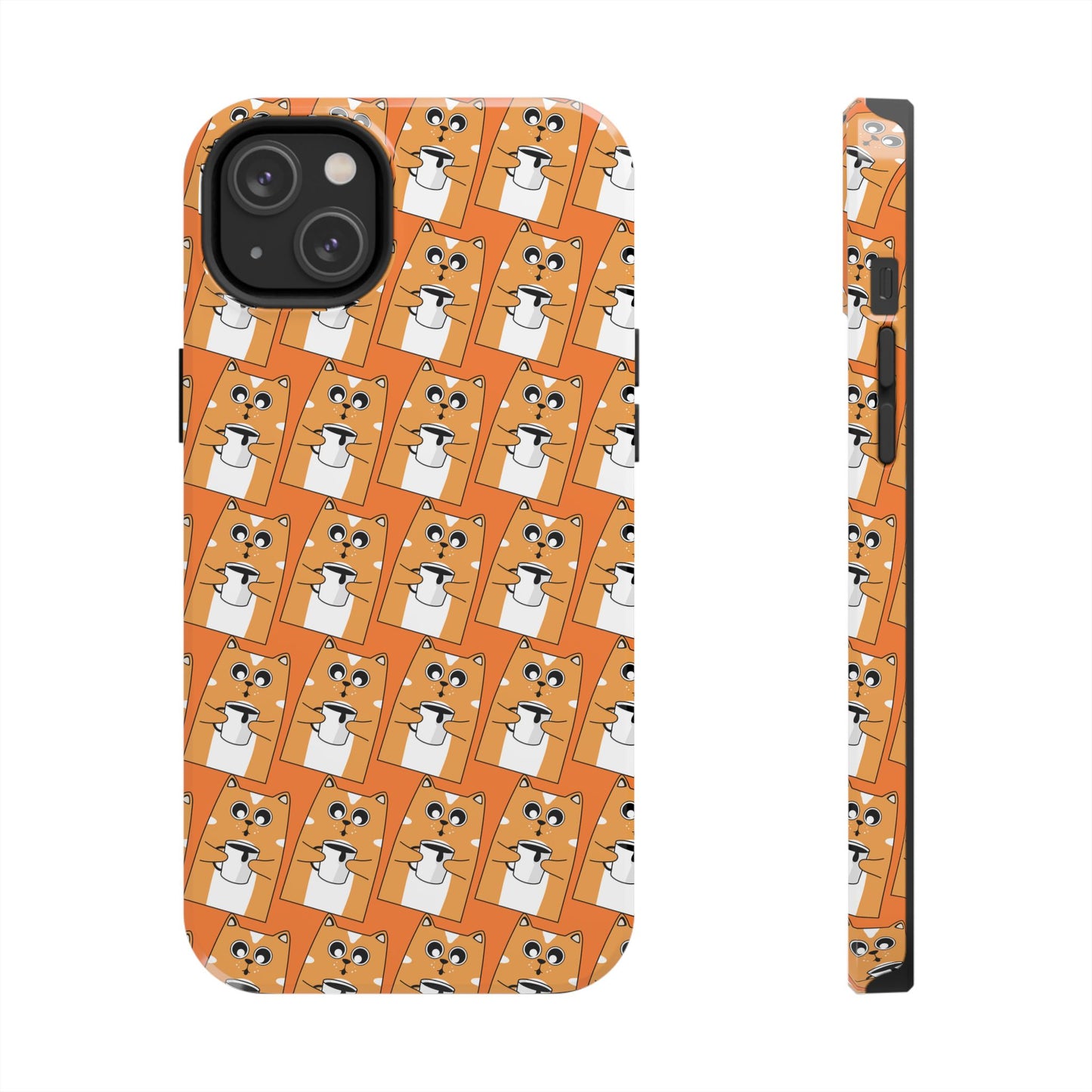 Coffee Cat Tough Phone Case – Durable, Fun, Perfect for Pet Lovers - for iPhone