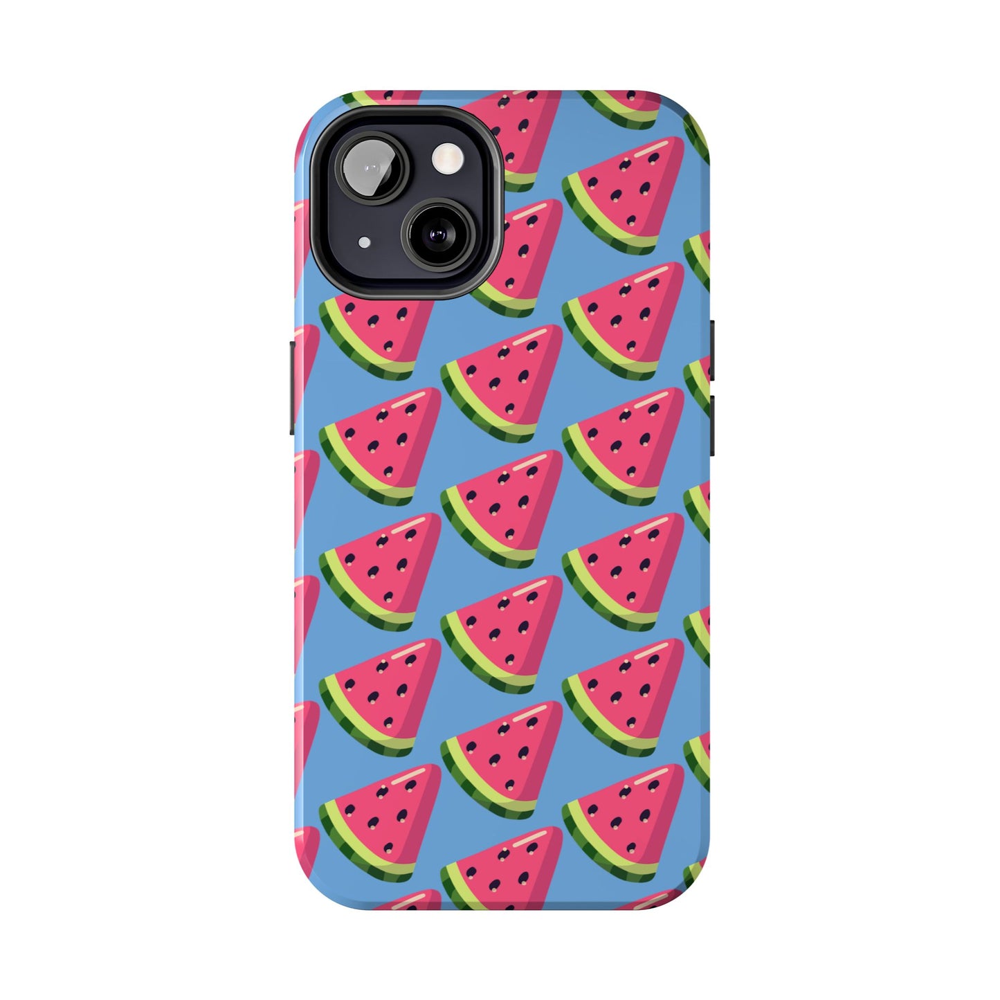 Watermelon Fun Tough Phone Case - Summer Vibes, Blue - for iPhone