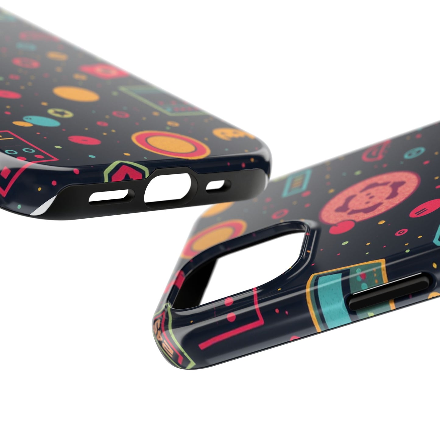 Colorful Space-Themed Tough Phone Case - Fun & Durable Protection for All Ages - for iPhone