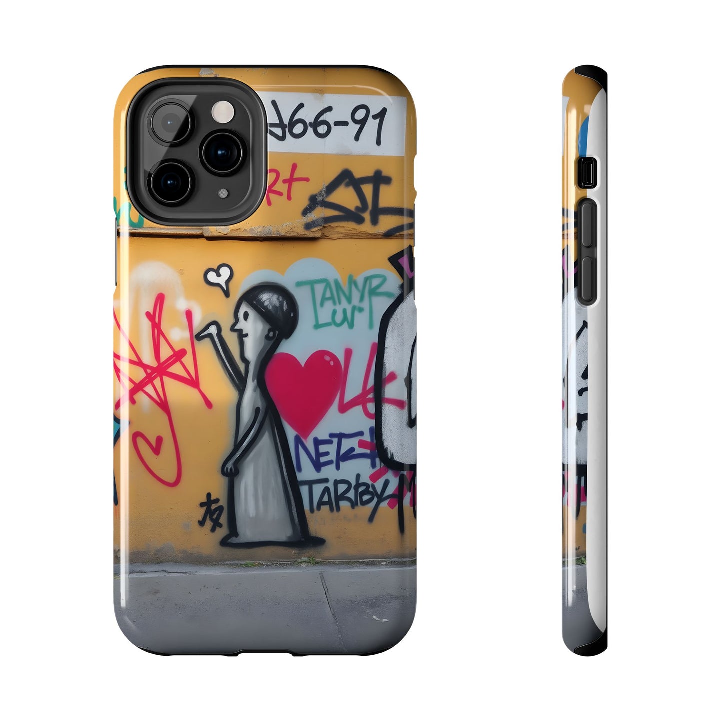 Urban Cupid Graffiti Tough Phone Case - Durable Protection with Street Art Vibe - for iPhone