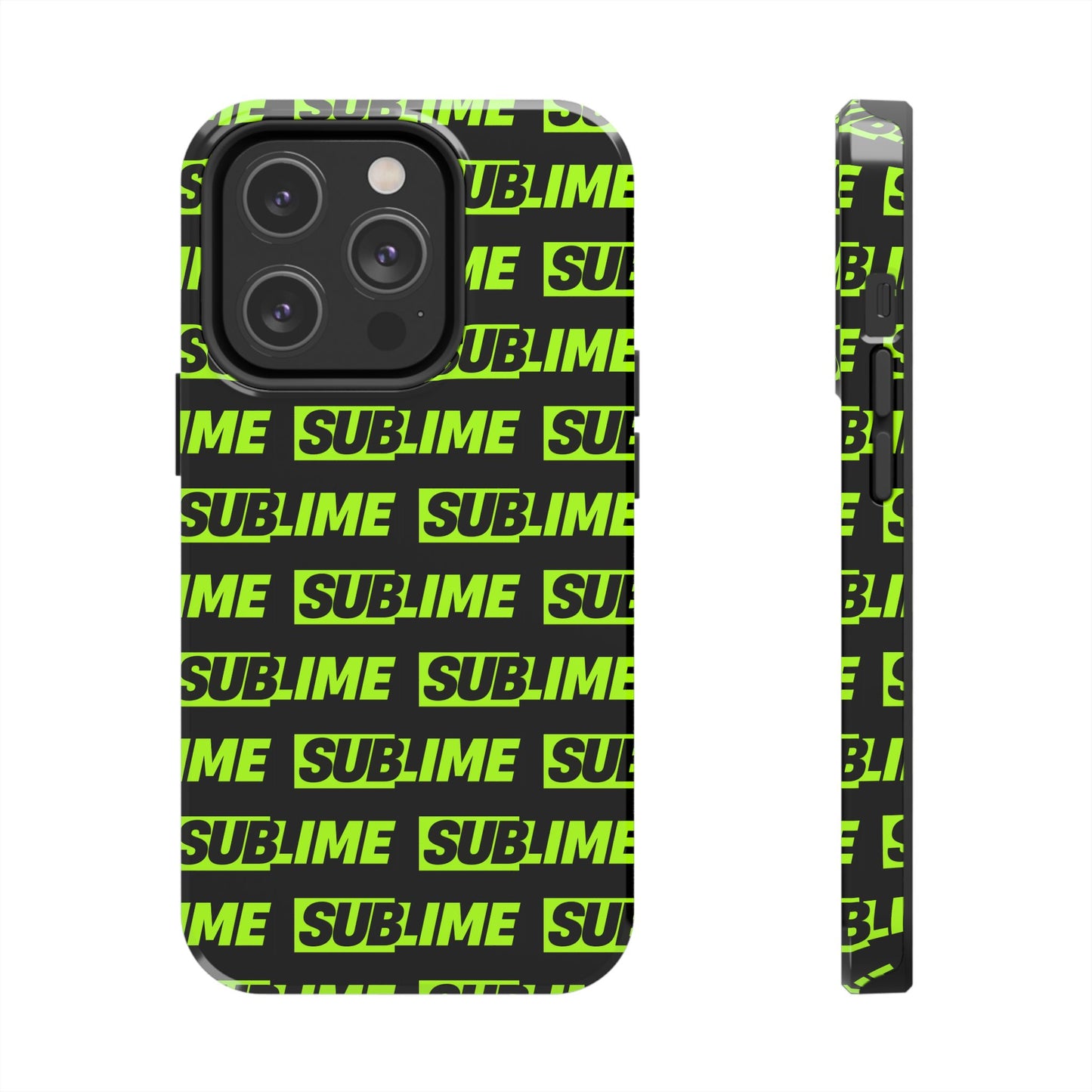 Sublime Text Pattern Tough Phone Case - Vibrant Protective Cover for iPhone