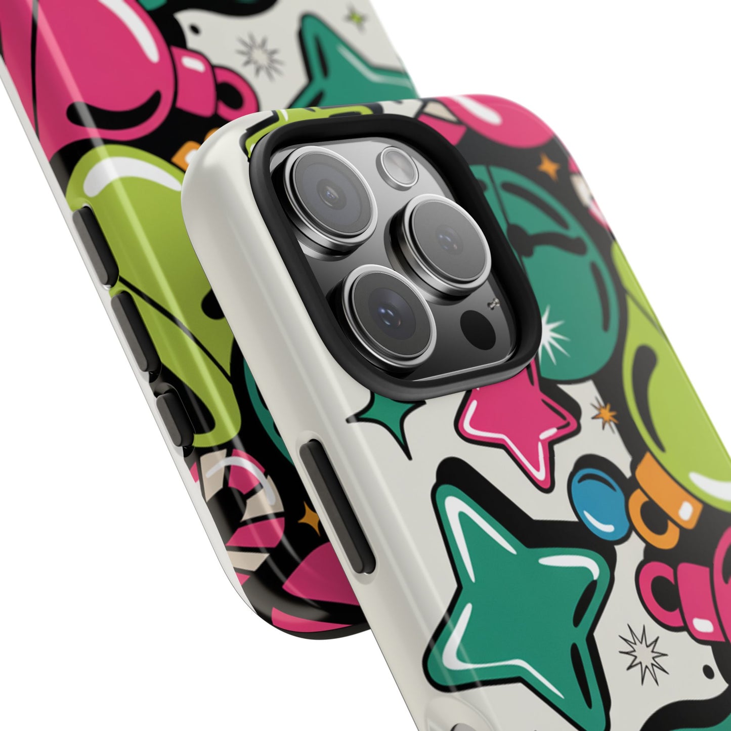 Retro 90's Colorful Bell Pattern Tough Phone Case for iPhones