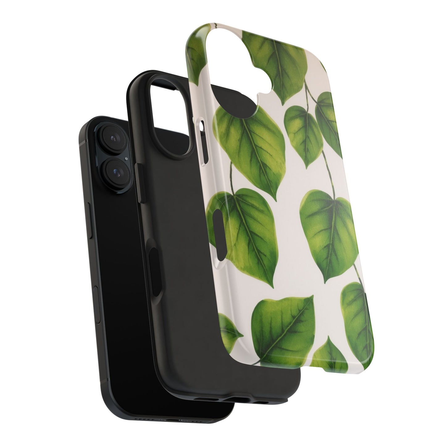 Tough Phone Cases with Green Leaf Design | Eco-Friendly Protection for Nature Lovers