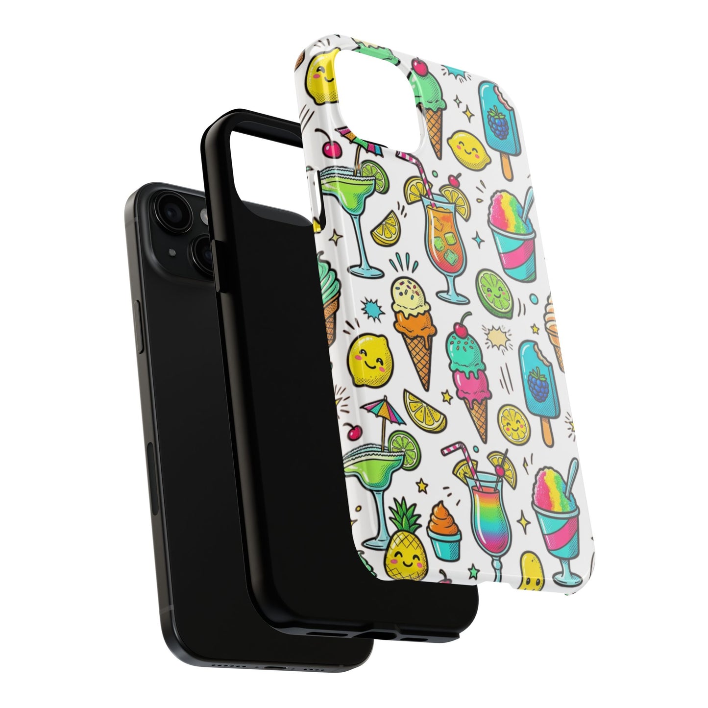 Tough Phone Case — Summer Ice Cream & Cocktails Pattern