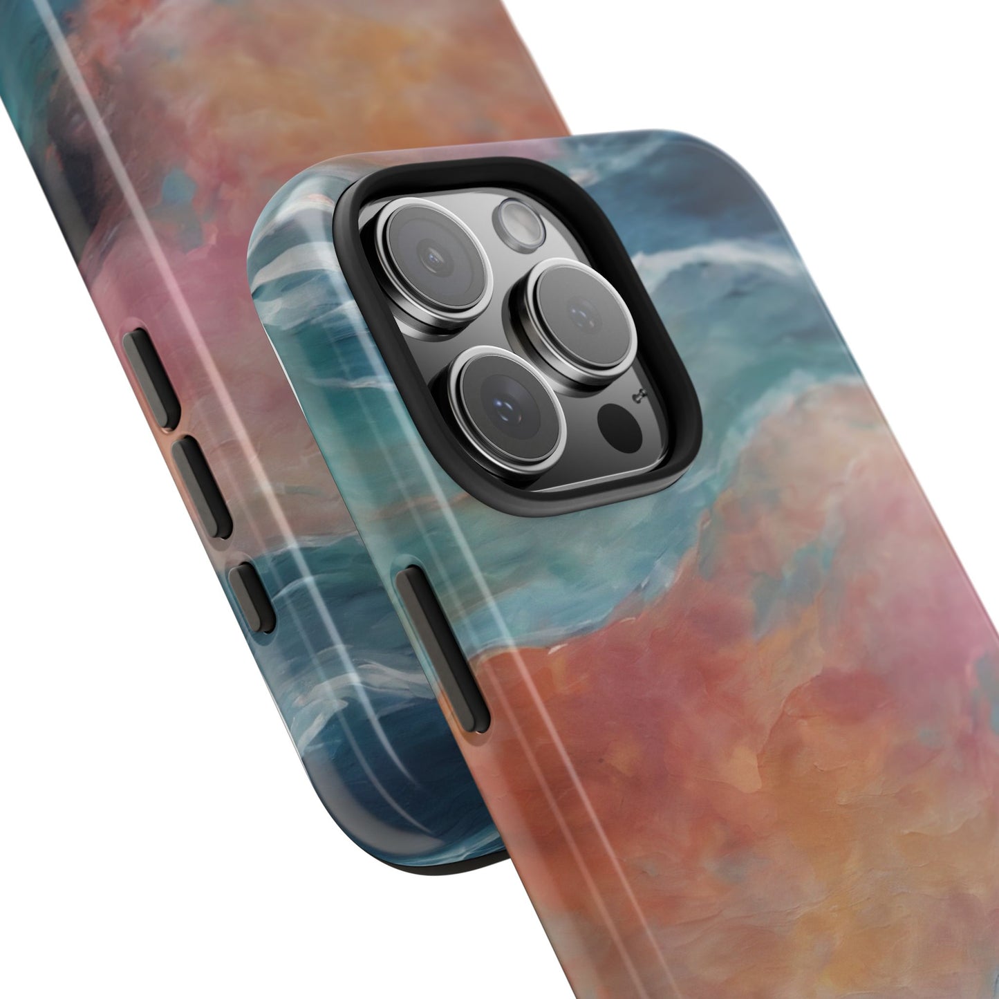 Artistic Painted Sea Tough Phone Case - Abstract Waves Design - for iPhone