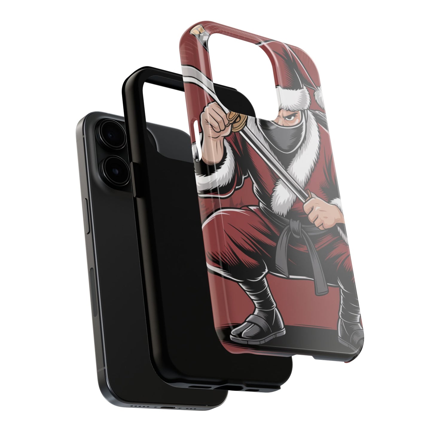 Ninja Santa Tough Phone Case | Durable Holiday Phone Cover for iPhone