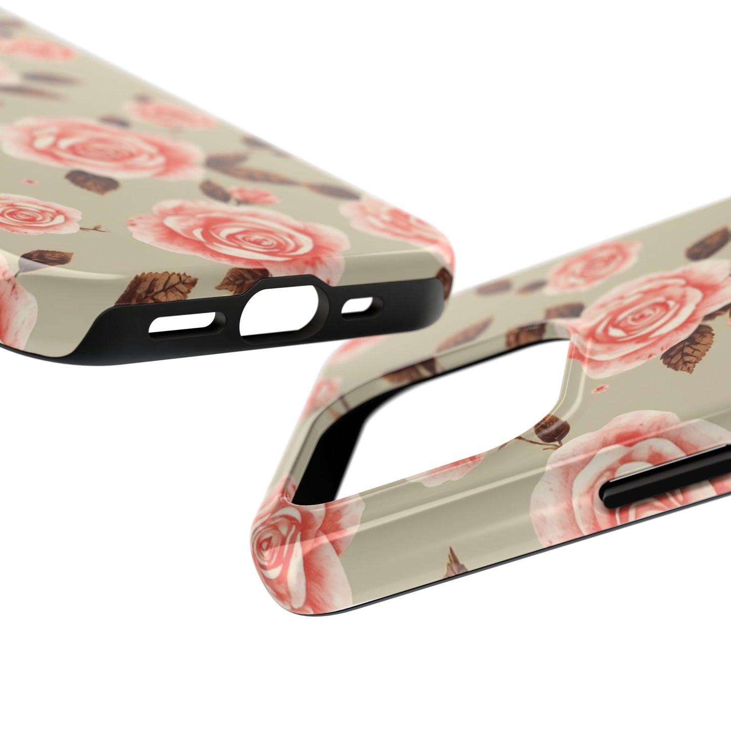 Elegant Floral Tough Phone Case for Stylish Protection - for iPhone