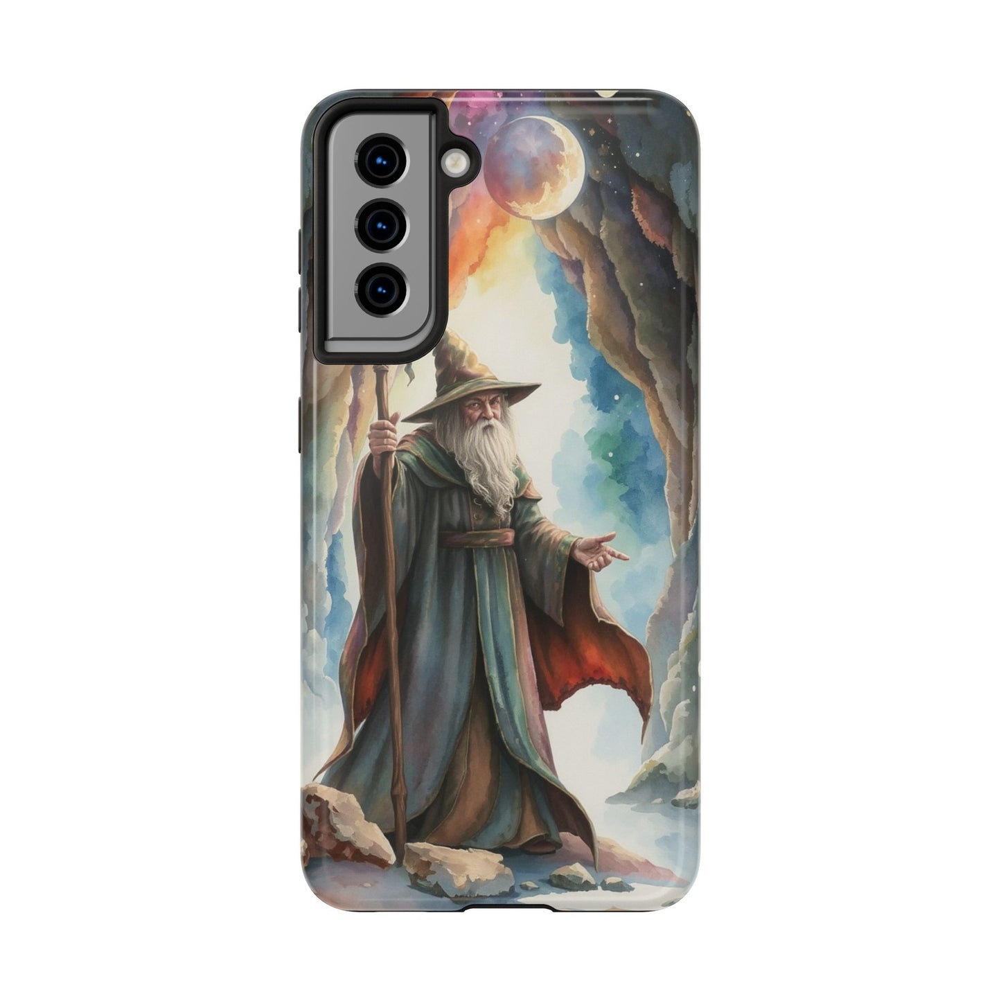 Magical Wizard Phone Case - Tough, Durable Phone Cover for Fantasy Lovers, Geek Gift, Unique Design, Celestial Phone Accessory