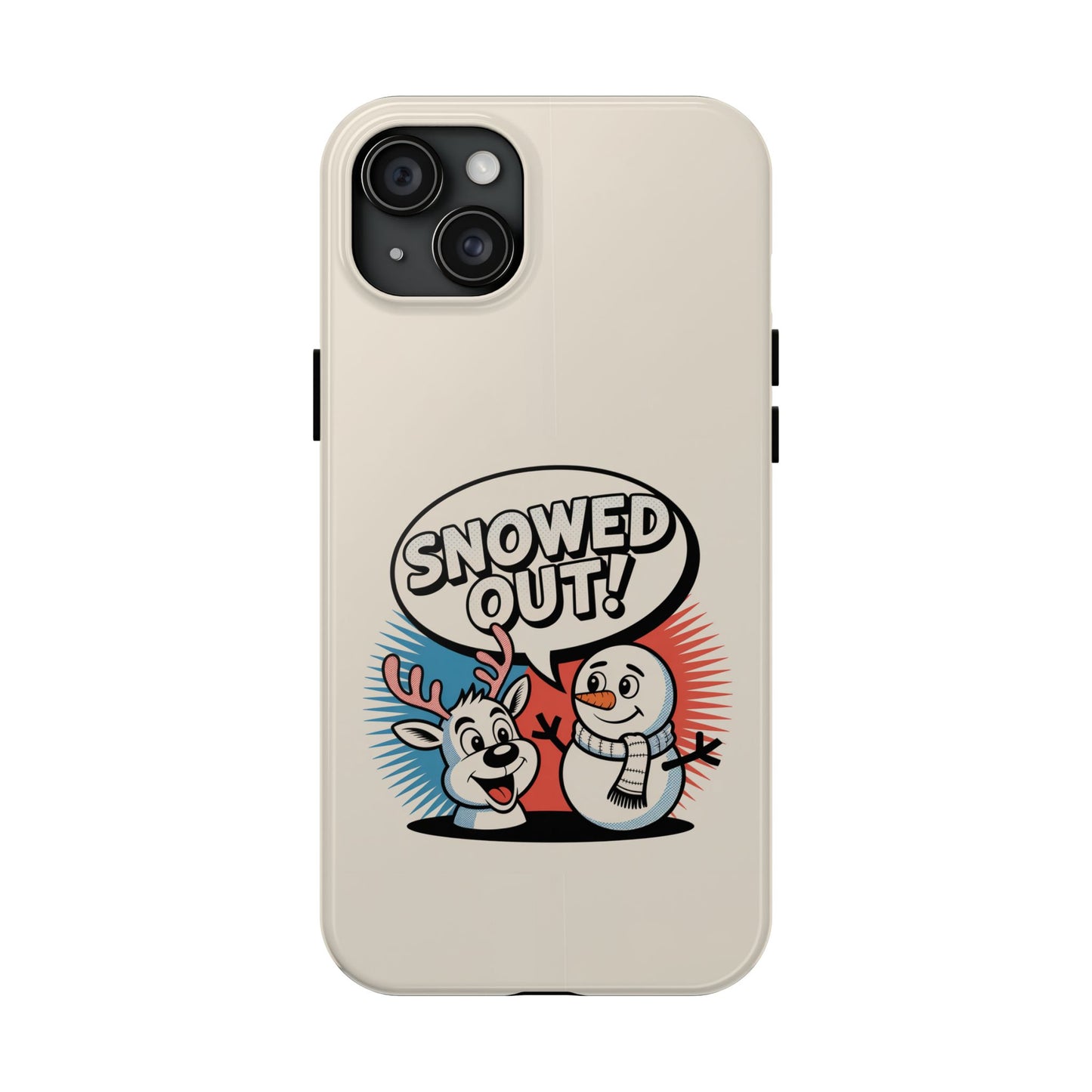 Snowman & Reindeer Tough Phone Case - Snowed Out Holiday Design