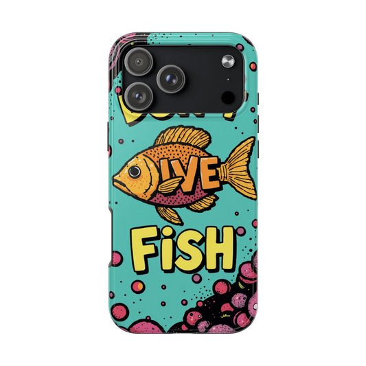 Catchy Fish-Themed Tough Phone Cases, Unique Gift for Fish Lovers, Durable Protection for Phones, Fun Aquatic Design, Ideal for Holidays