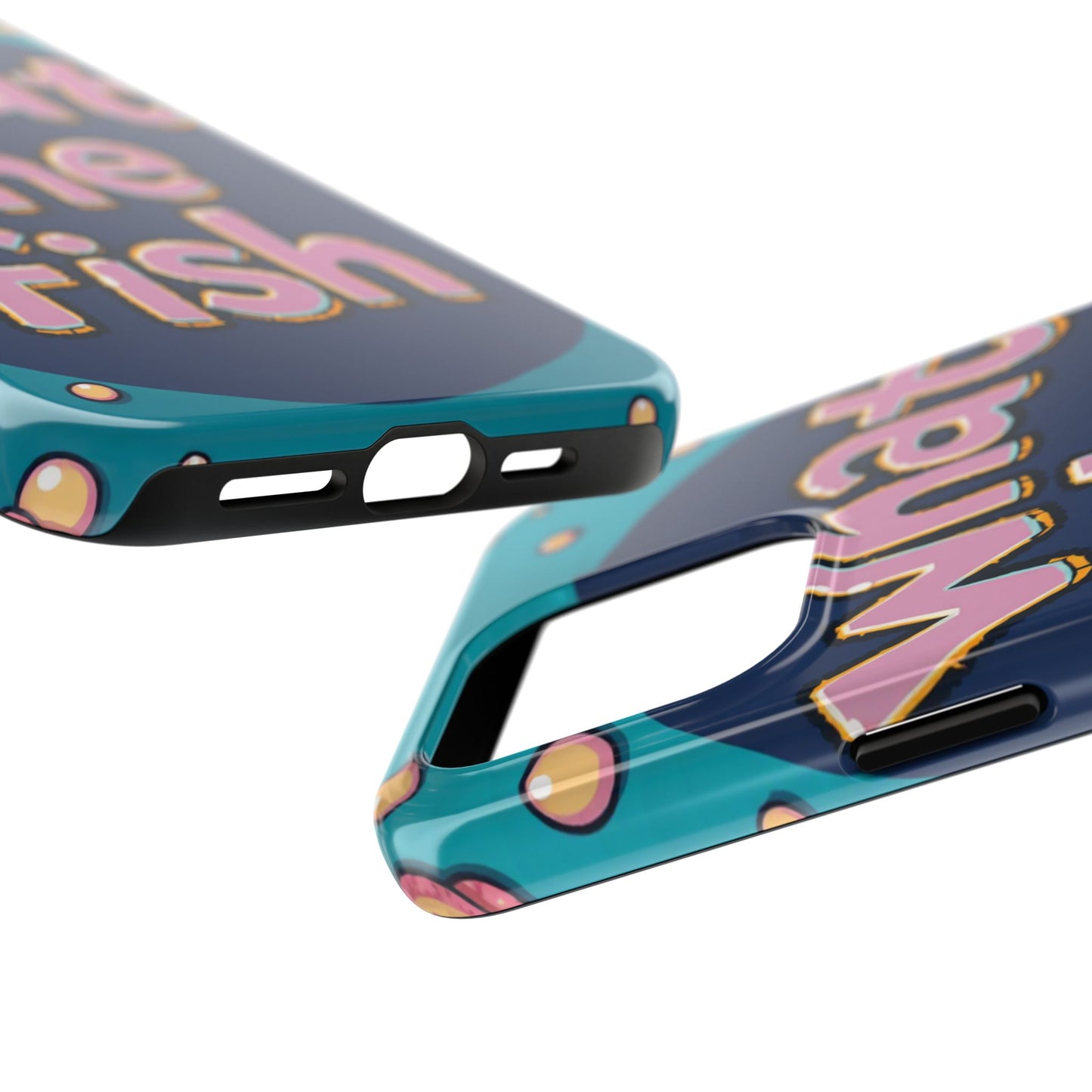 Playful Tough Phone Case - "What the Fish" Design