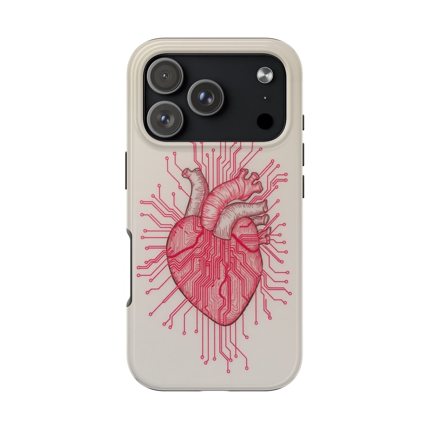 Heart Circuit Tough Phone Case – Unique Tech-Inspired Design for Tech Lovers