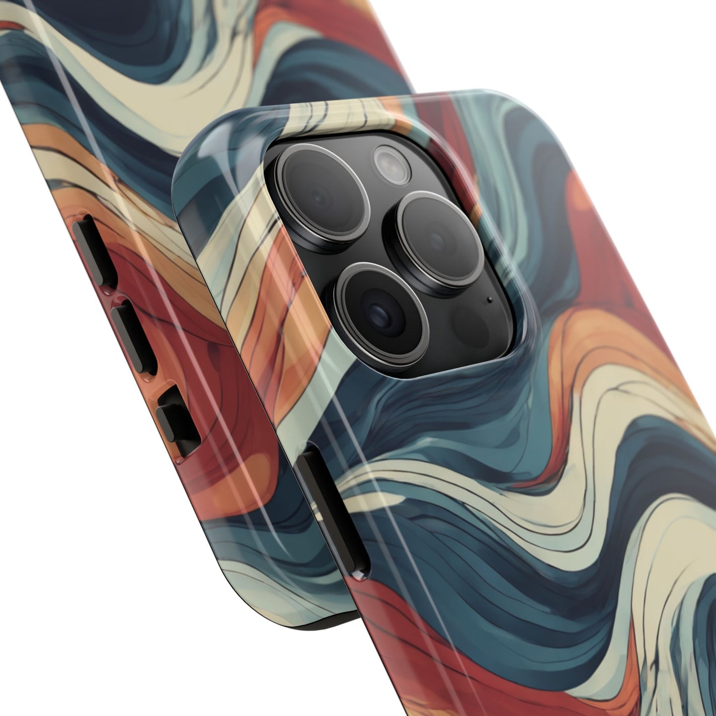 Abstract Wave Tough Phone Case | Stylish Protection for Daily Use - for iPhone
