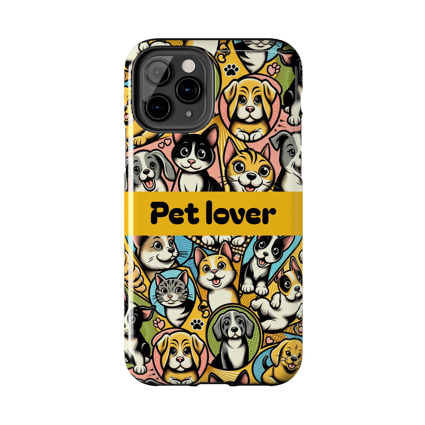 Pet Lover Tough Phone Case - Colorful Animal Design - for iPhone