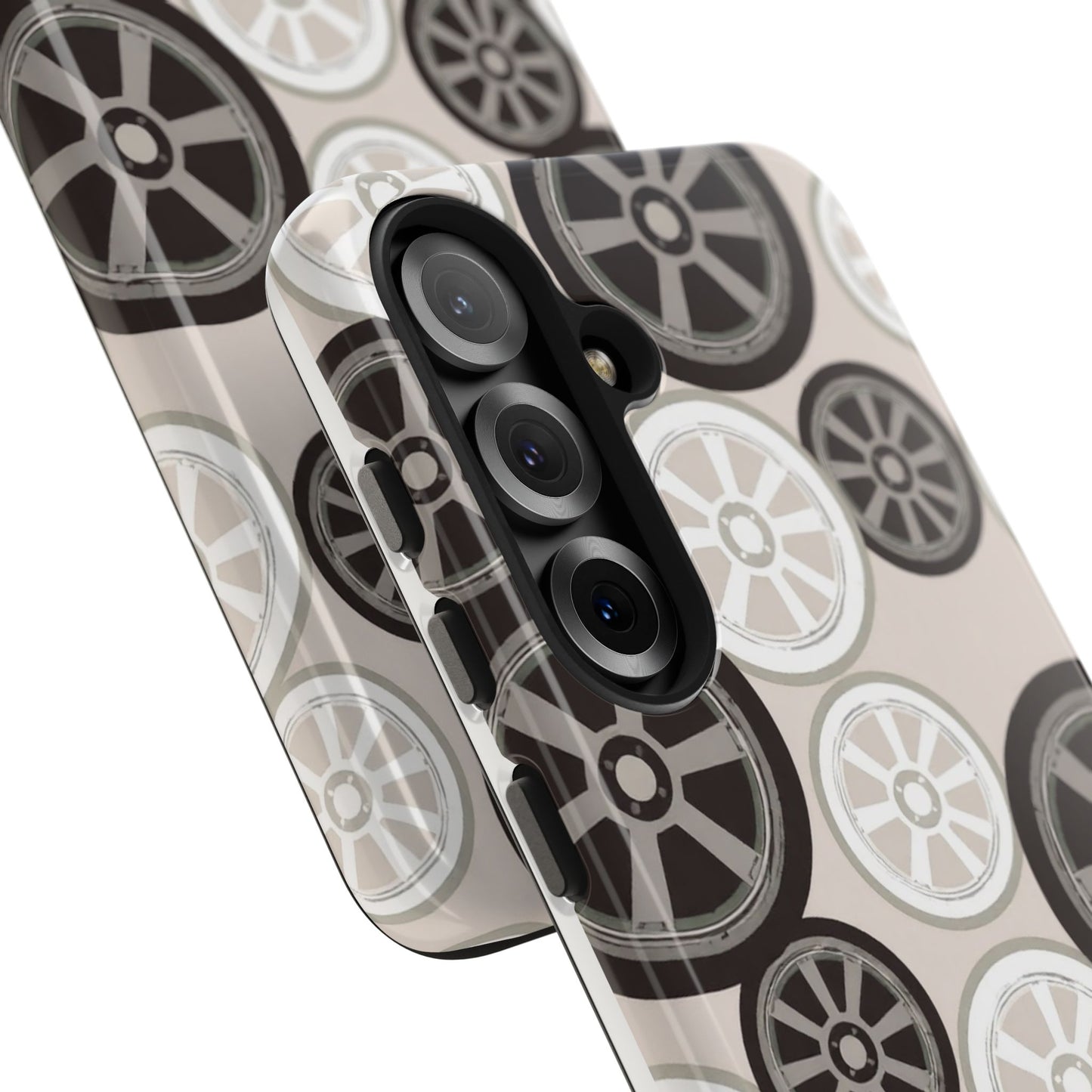 Racing Wheel Design Tough Phone Case – Durable Protection for Automotive Enthusiasts