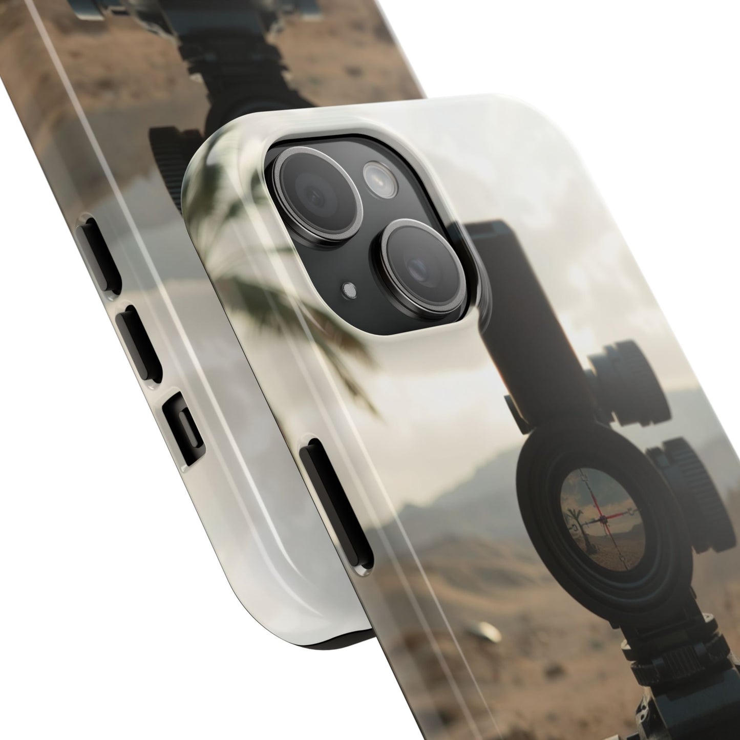 Tough Phone Case with Sniper Scope Design - Durable & Stylish Protection for Outdoors Enthusiasts