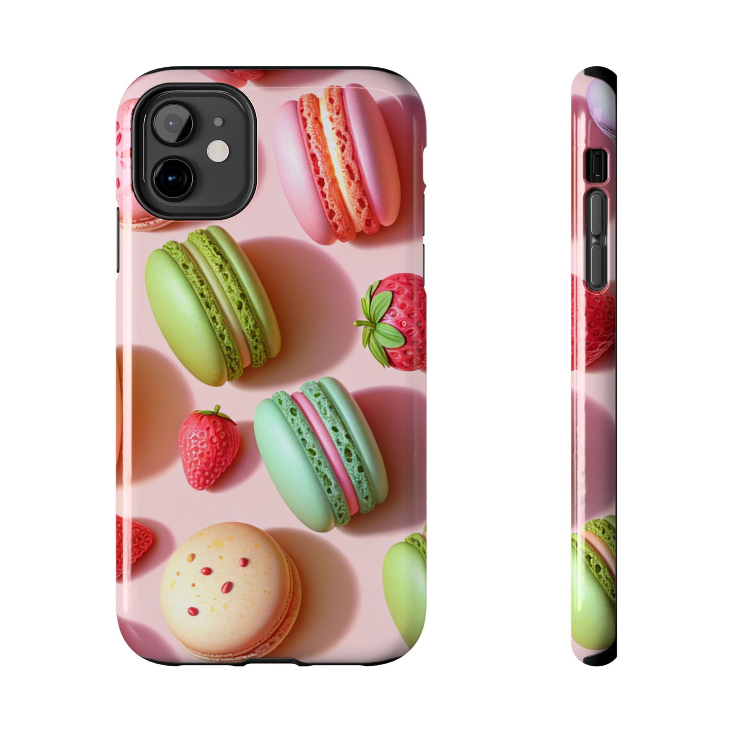 Macaron-Inspired Tough Phone Cases - Colorful Sweet Design - for iPhone