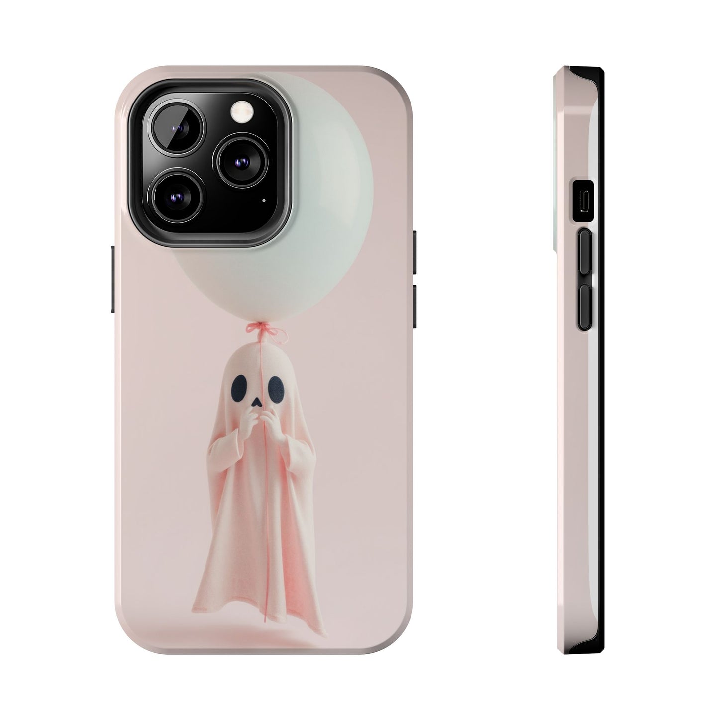 Cute Ghost Phone Case with Balloon - Tough Protection for Spooky Vibes