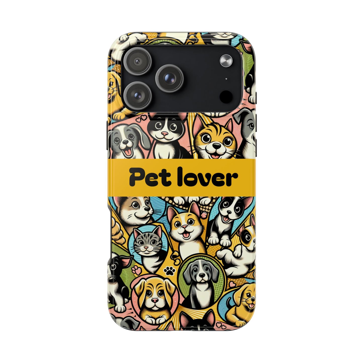 Pet Lover Tough Phone Case - Colorful Animal Design - for iPhone