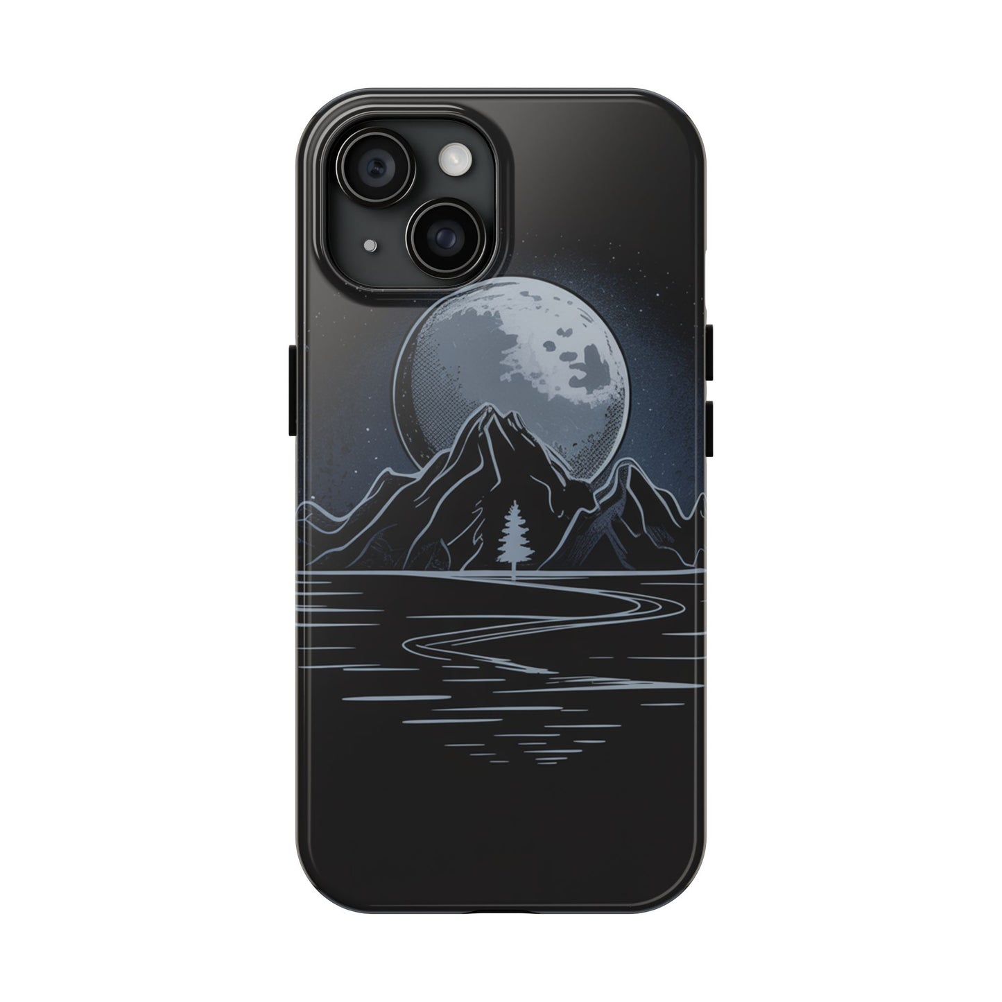 Moonlit Mountain Tough Phone Case Dark Fantasy