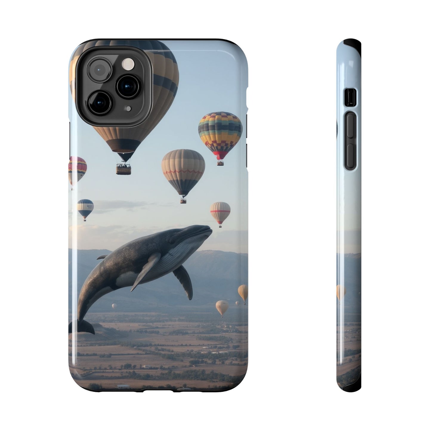 Whale Hot Air Balloon Tough Phone Case - Adventure & Nature Lovers