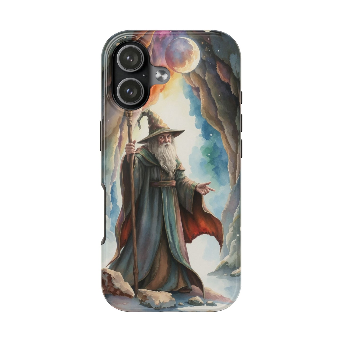 Magical Wizard Phone Case - Tough, Durable Phone Cover for Fantasy Lovers, Geek Gift, Unique Design, Celestial Phone Accessory