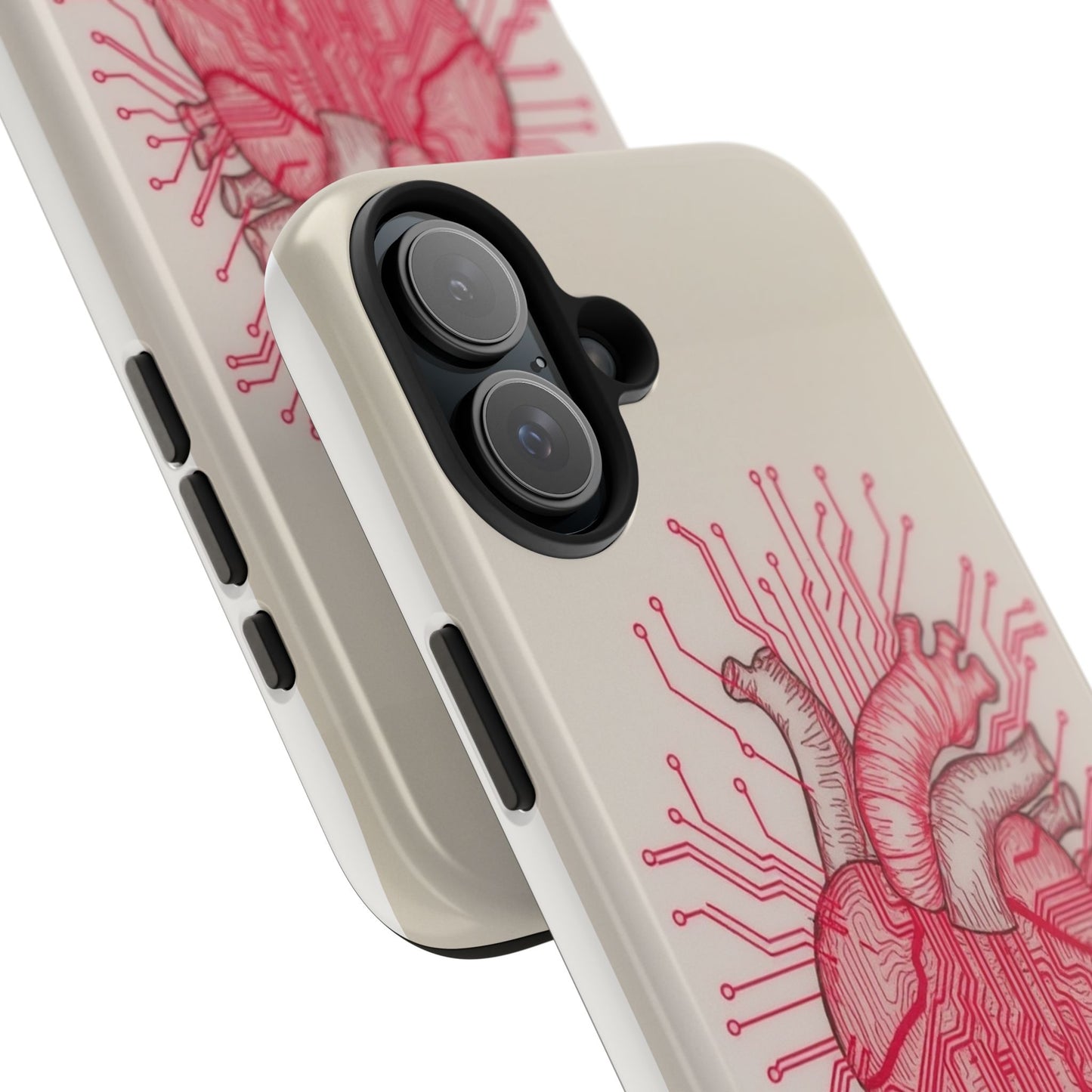 Heart Circuit Tough Phone Case – Unique Tech-Inspired Design for Tech Lovers