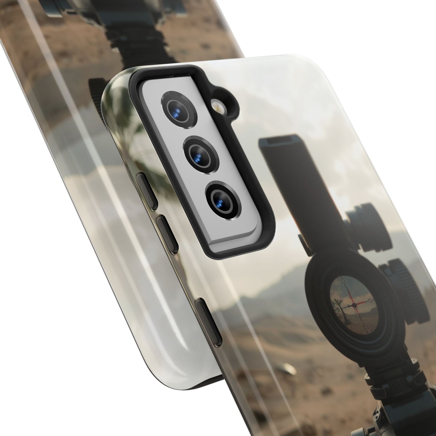Tough Phone Case with Sniper Scope Design - Durable & Stylish Protection for Outdoors Enthusiasts