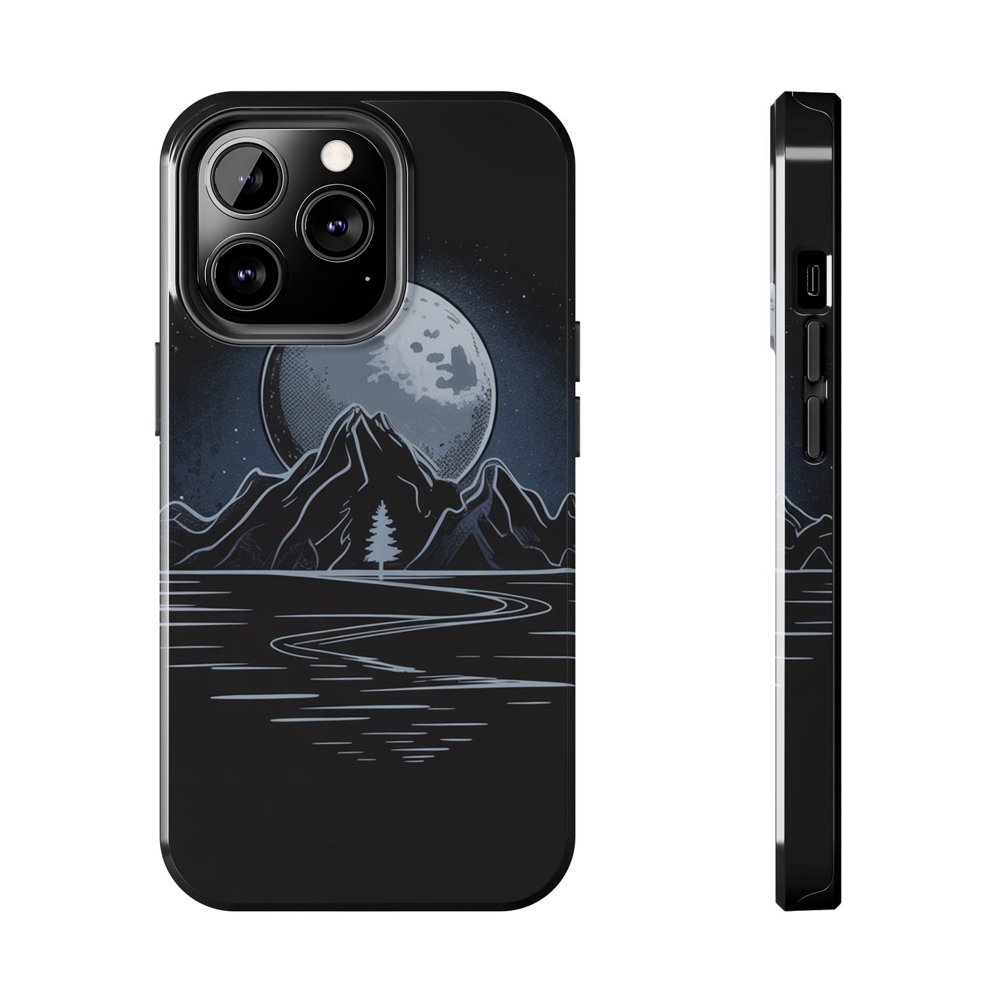 Moonlit Mountain Tough Phone Case Dark Fantasy