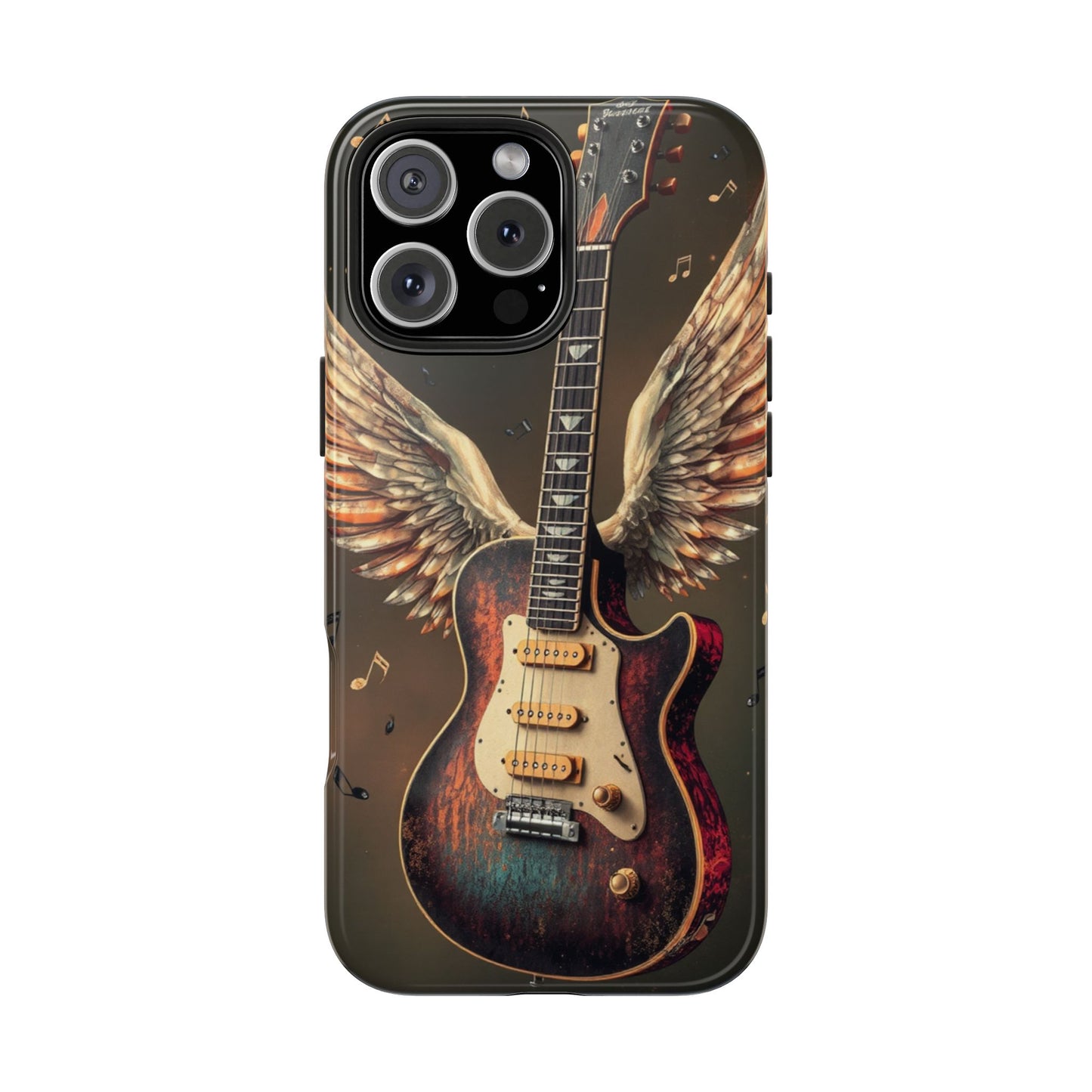Inspirational Guitar Wing Phone Case - Tough Protection for Music Lovers