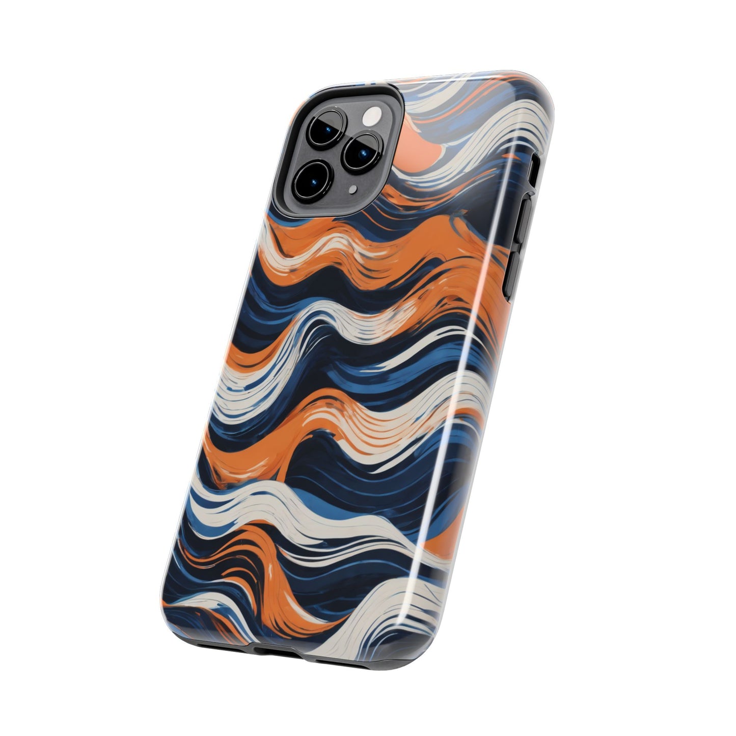 Wave Pattern Tough Phone Case - Stylish and Durable for Modern Lifestyle - for iPhone