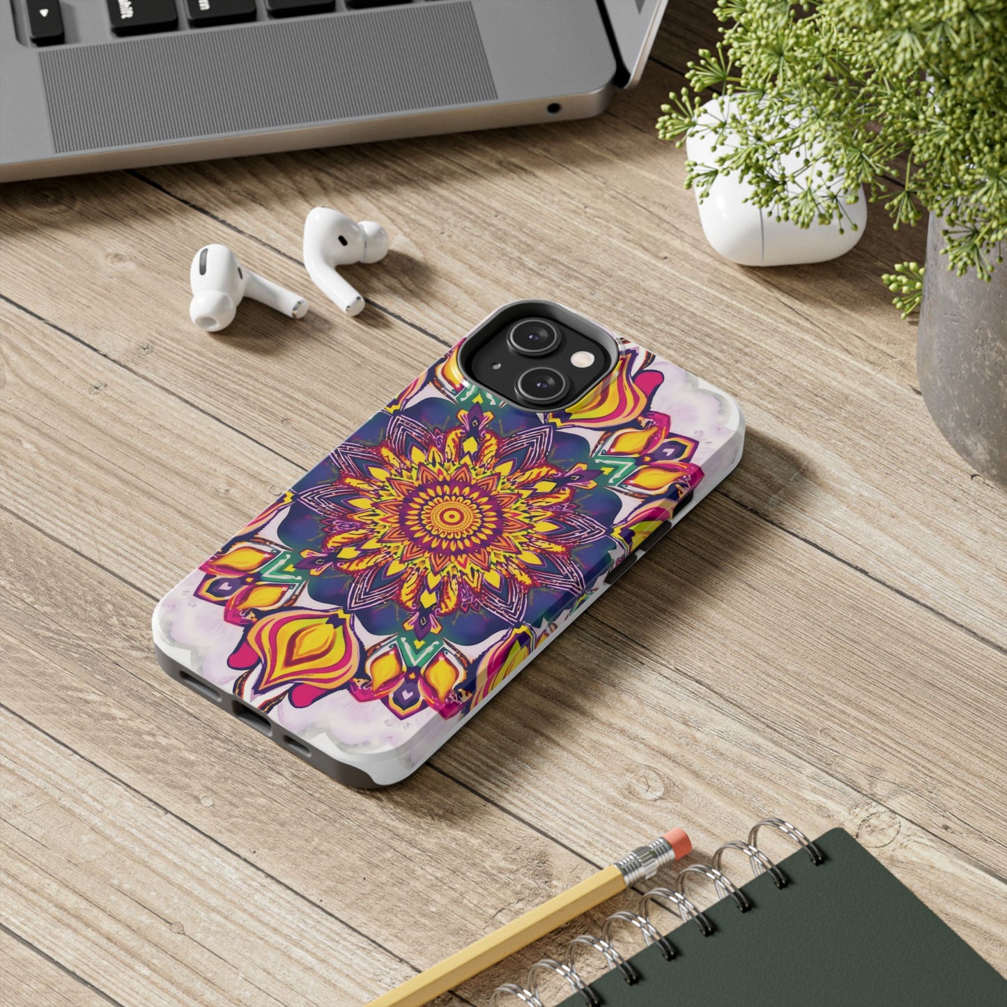 Vibrant Mandala Tough Phone Case - Boho Style Protection - for iPhone
