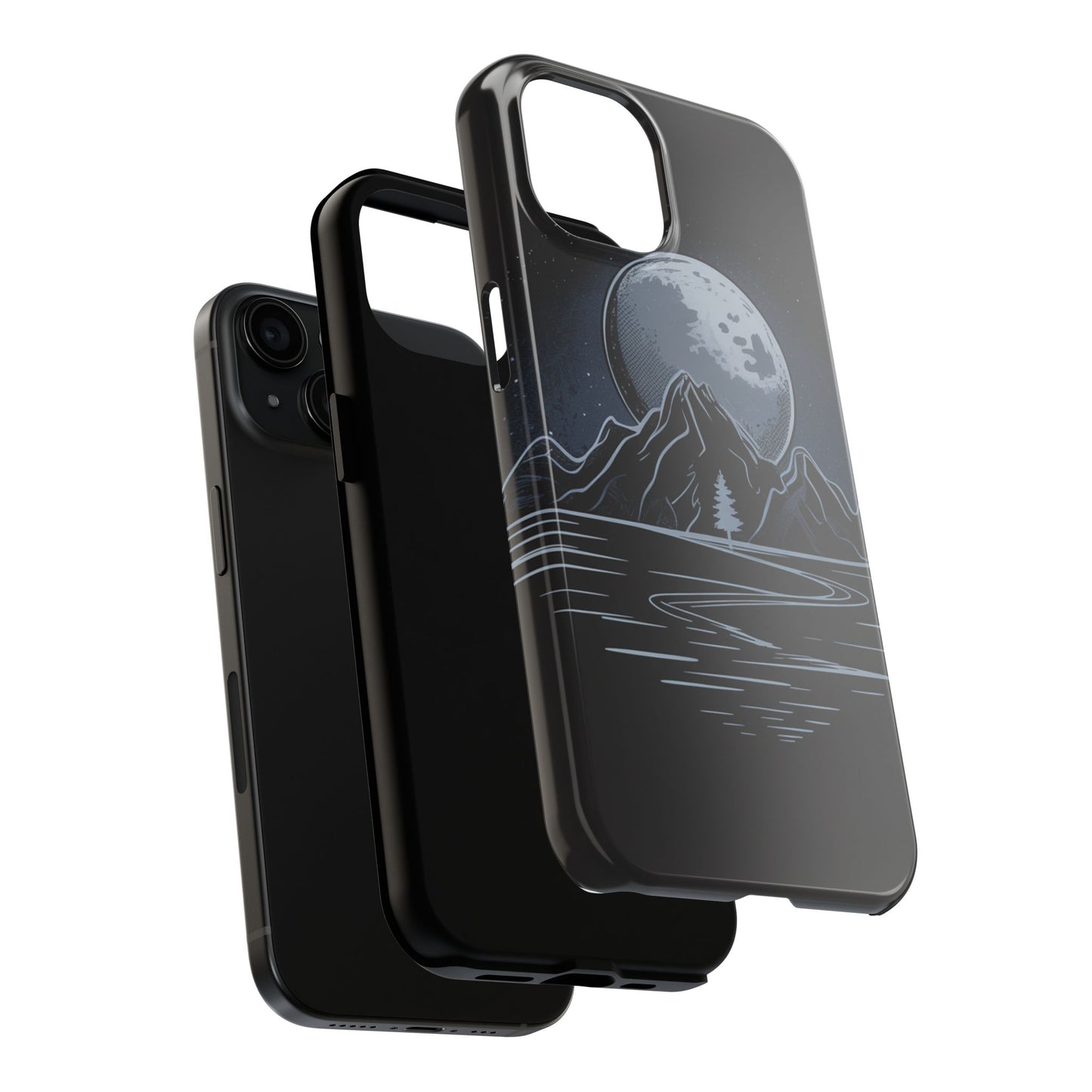Moonlit Mountain Tough Phone Case Dark Fantasy
