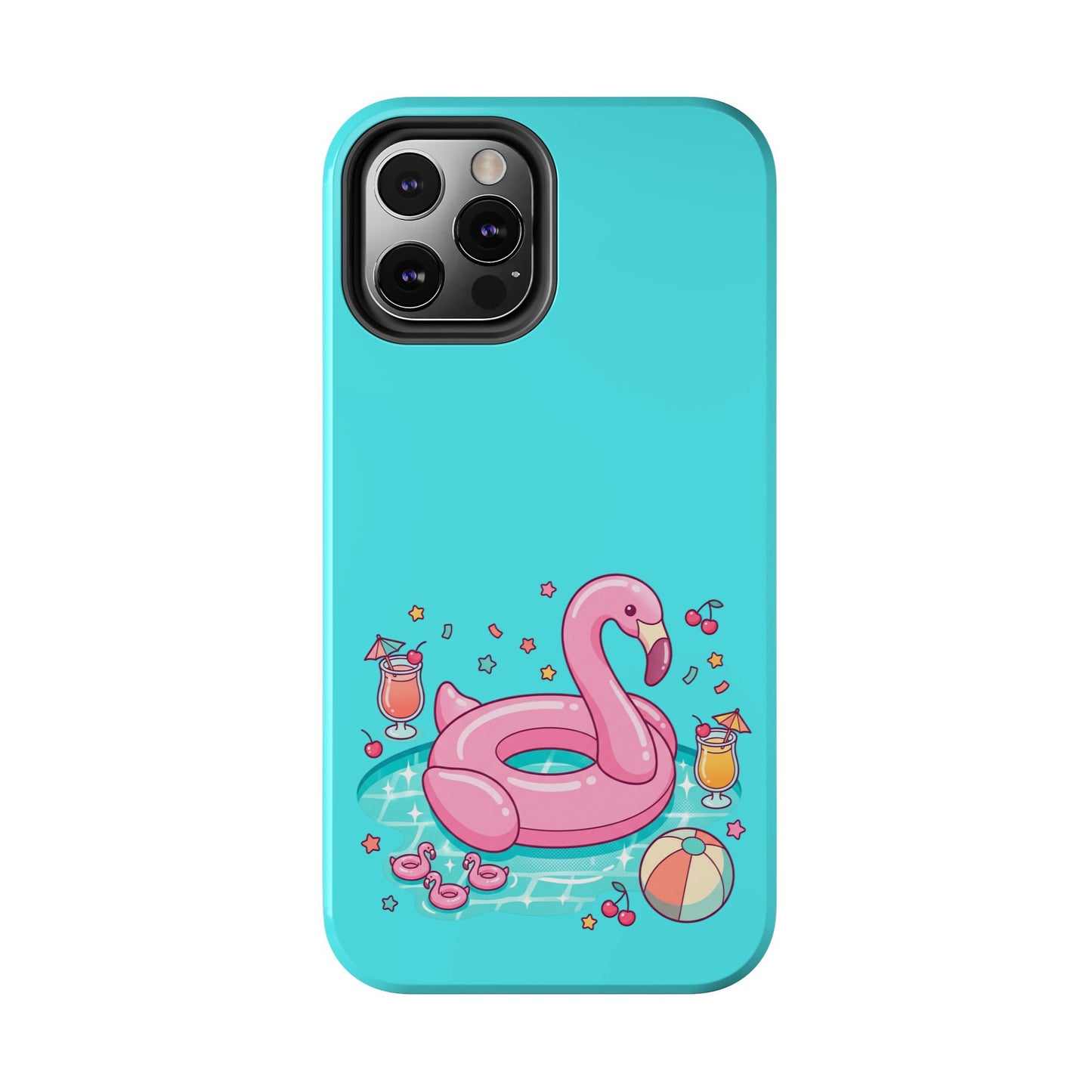 Flamingo Pool Party iPhone Case