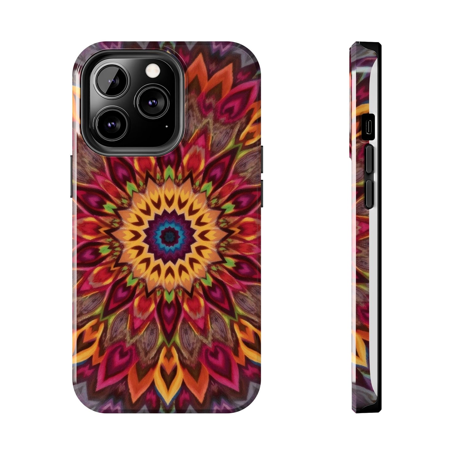 Vibrant Floral Mandala Tough Phone Case | Stylish and Durable Protection - for iPhone