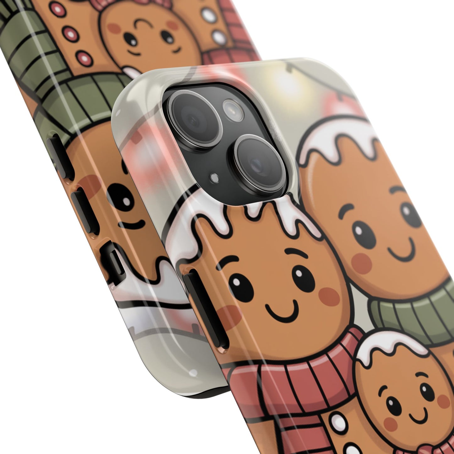 Gingerbread Cartoon Family Tough Phone Case – Festive Holiday Protection