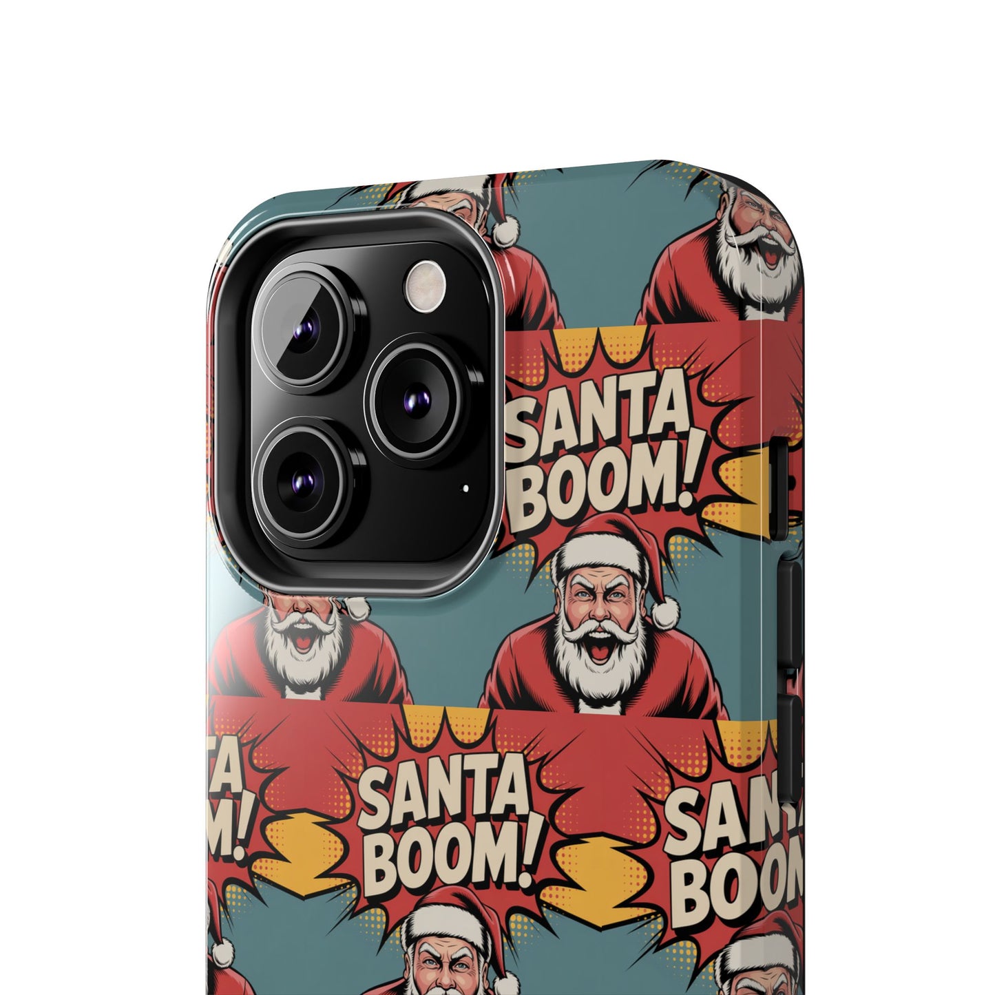 Festive Santa Boom Pattern Tough Phone Case