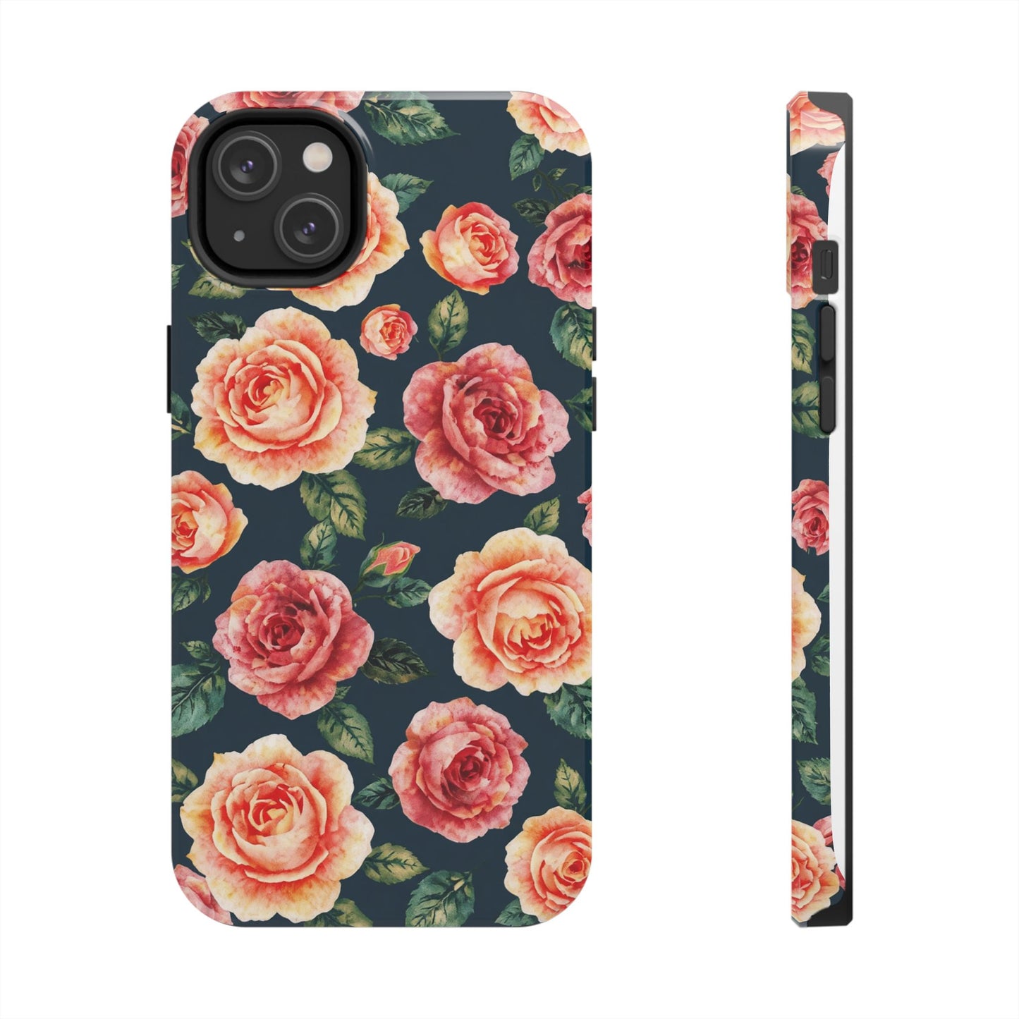 Floral Tough Phone Cases - Durable & Stylish New Age Rose Design - for iPhone