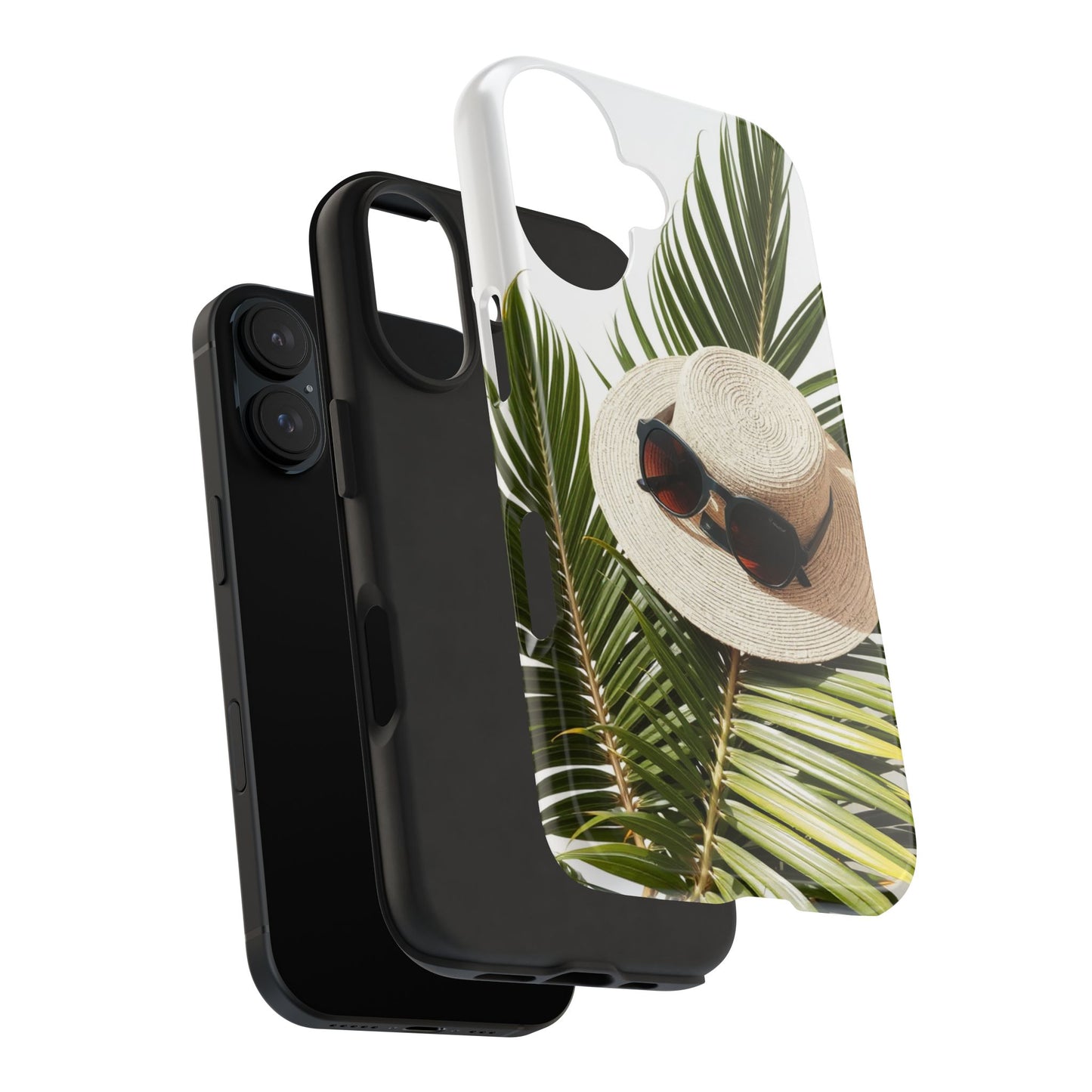 Tropical Phone Case - Summer Vibes with Hat & Sunglasses Design