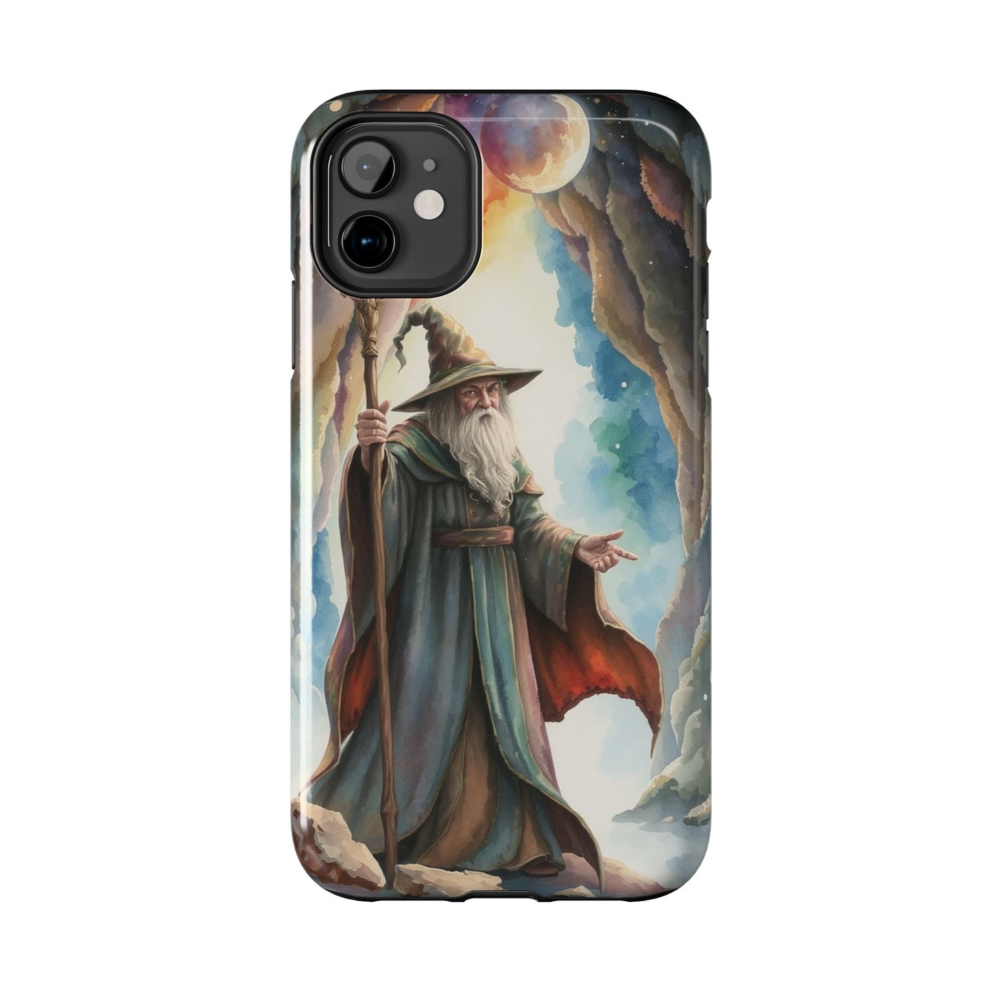 Magical Wizard Phone Case - Tough, Durable Phone Cover for Fantasy Lovers, Geek Gift, Unique Design, Celestial Phone Accessory