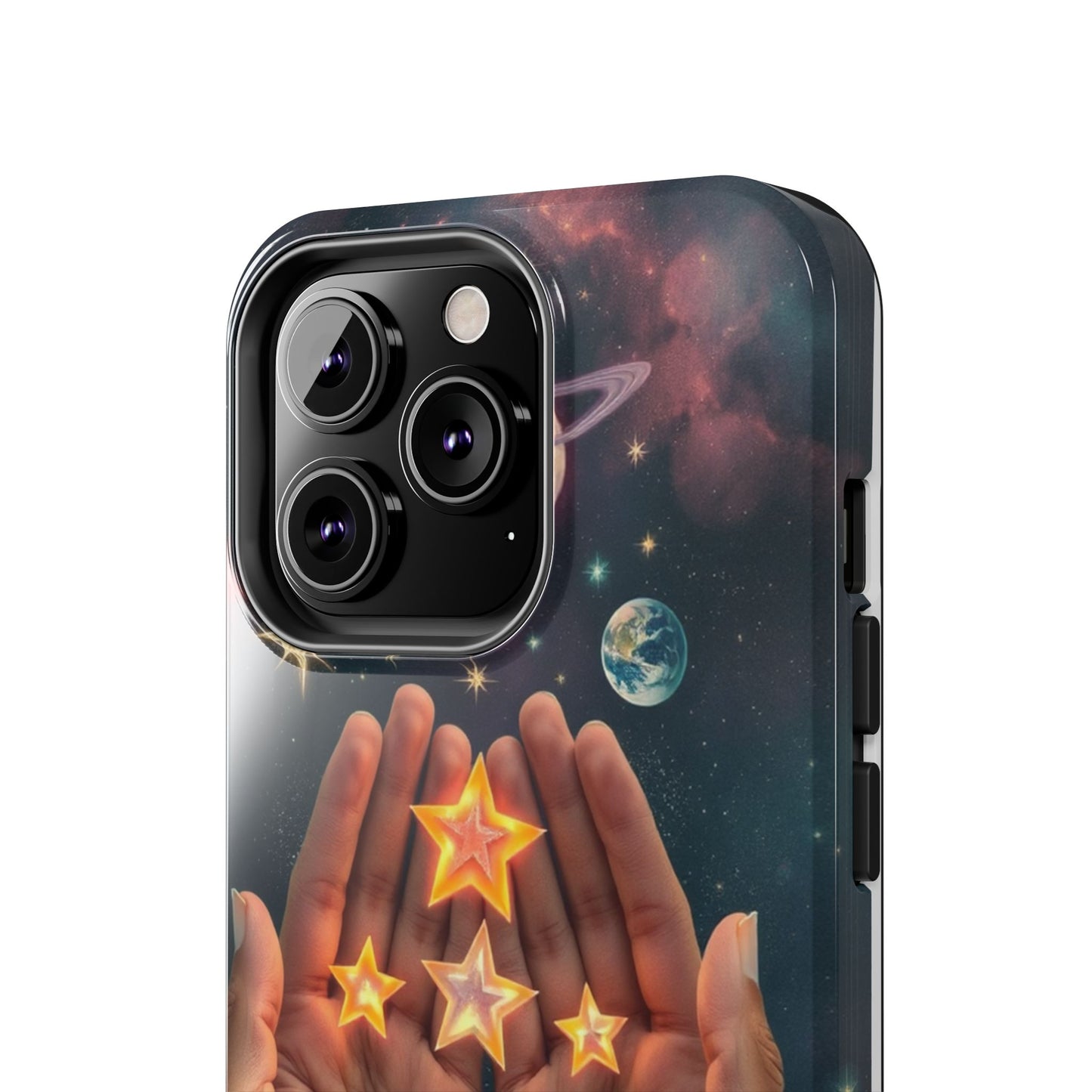 Galaxy Hands Tough Phone Case - Celestial Design for Star Lovers