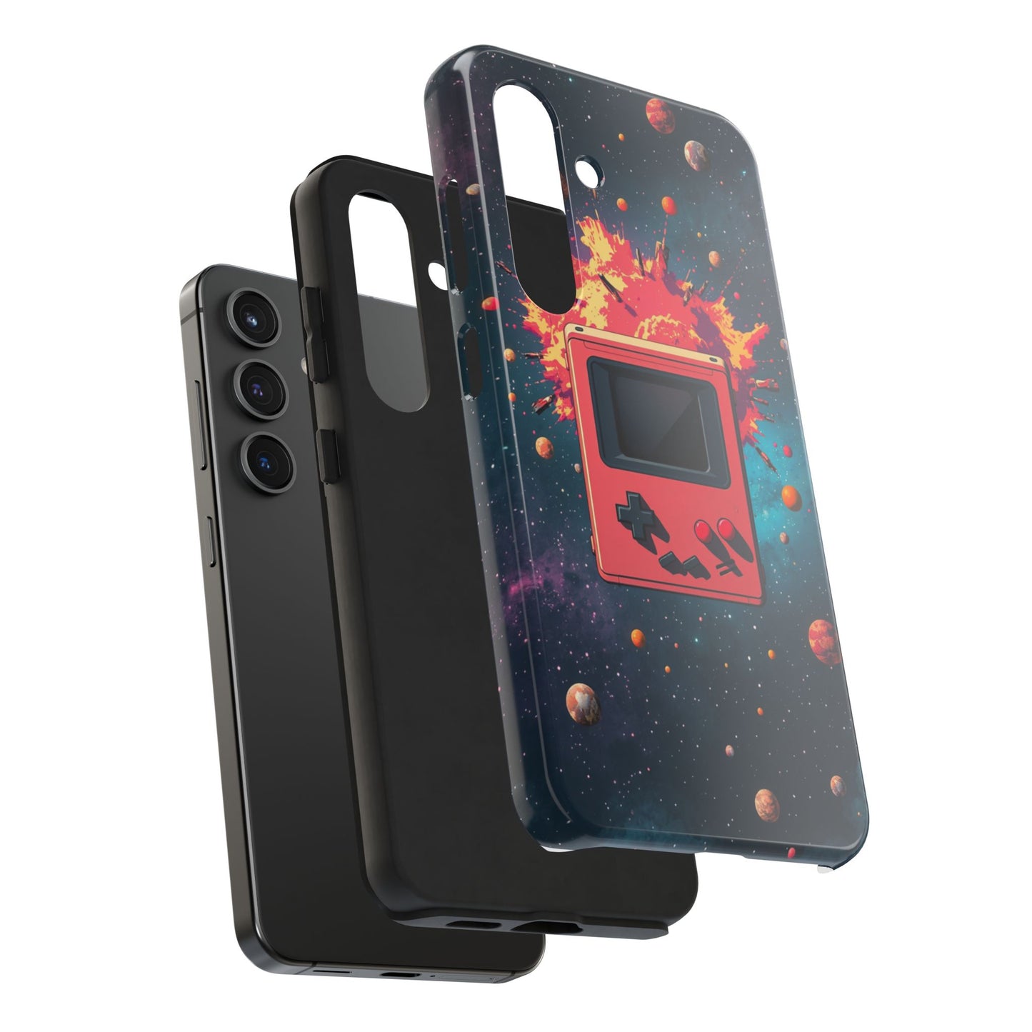 Retro Gaming Tough Phone Case - Space Adventure Design