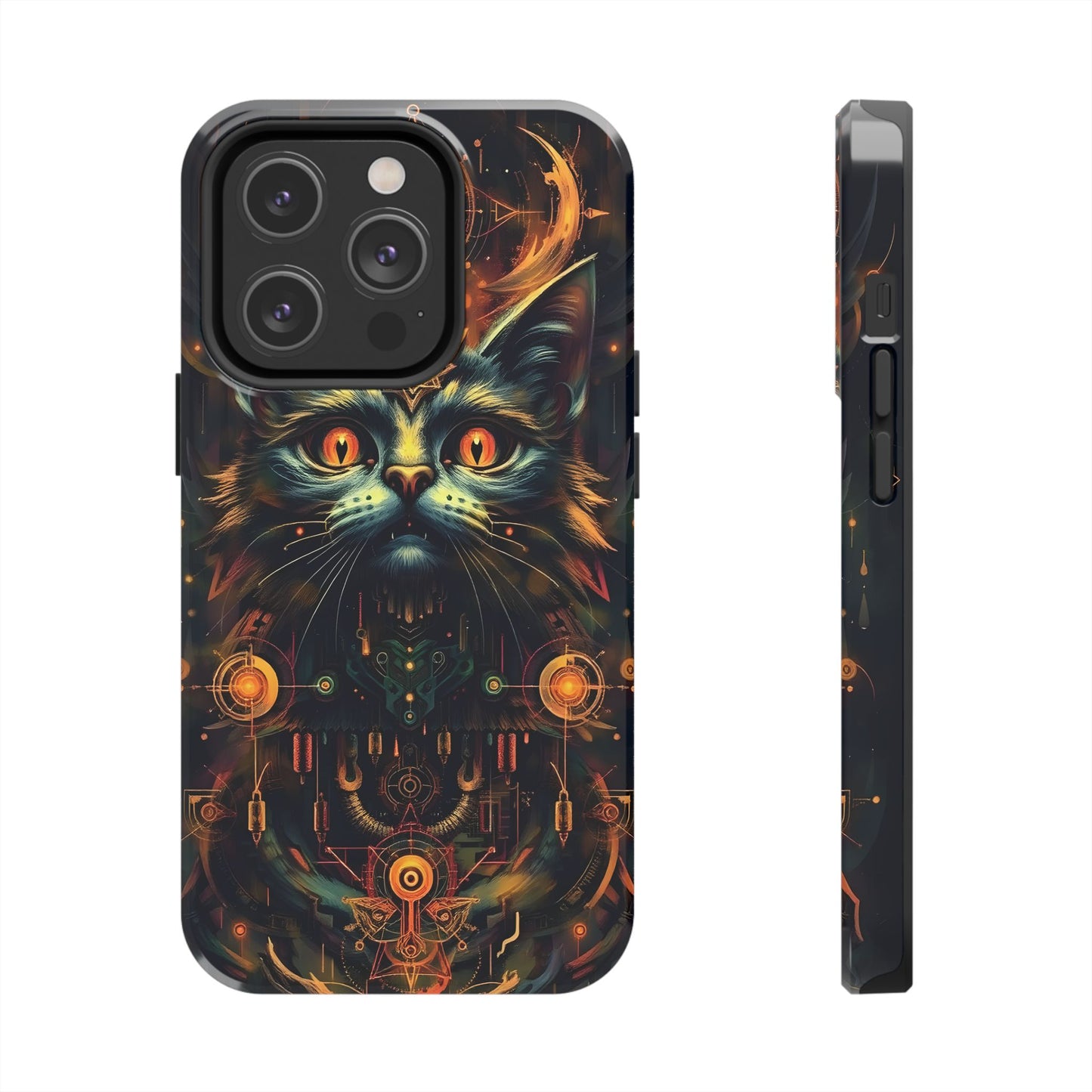 Mystical Cat Queen Tough Phone Case – Unique Protection for Cat Lovers - for iPhone