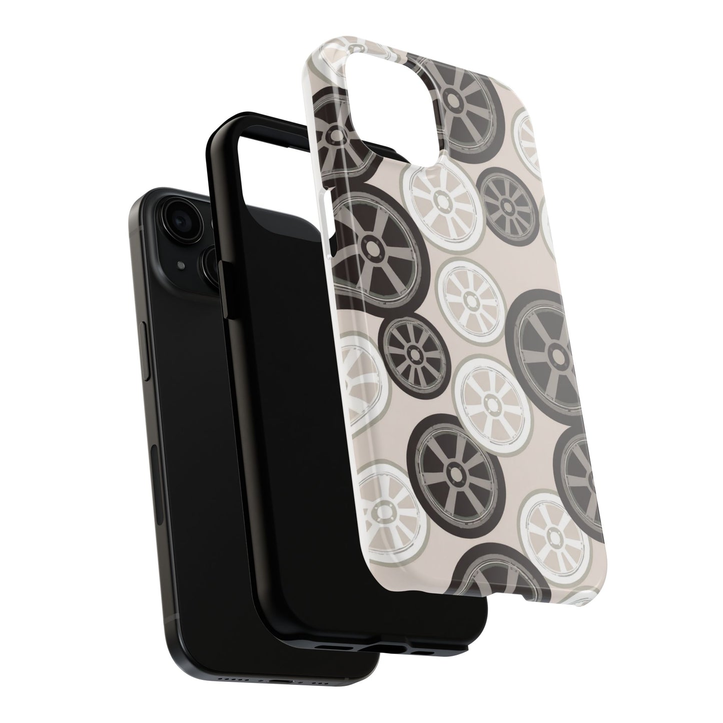 Racing Wheel Design Tough Phone Case – Durable Protection for Automotive Enthusiasts
