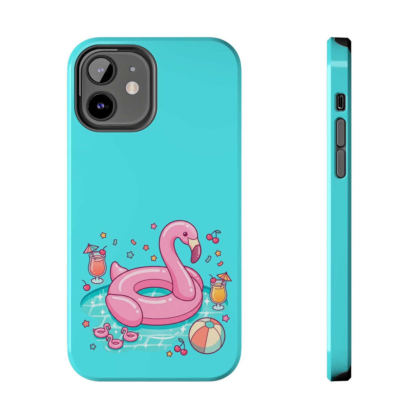 Flamingo Pool Party iPhone Case