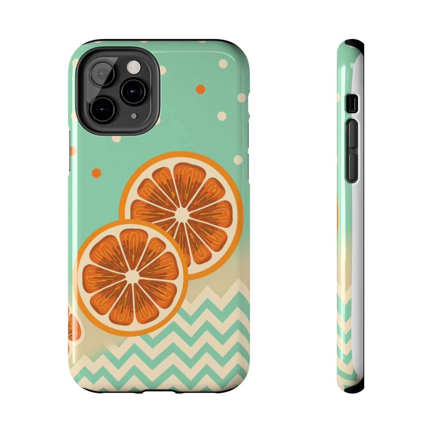 Citrus Vibe Tough Phone Case - Fun Orange Slice Design
