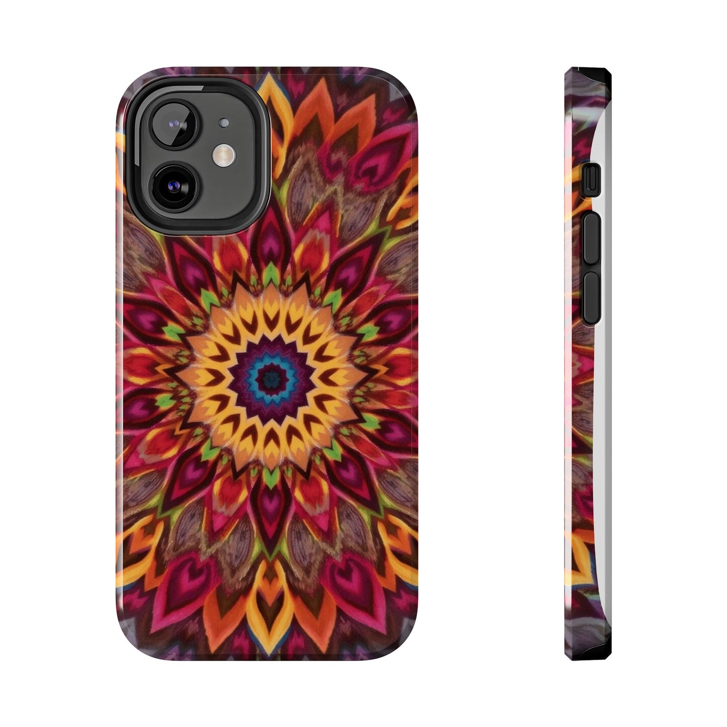 Vibrant Floral Mandala Tough Phone Case | Stylish and Durable Protection - for iPhone